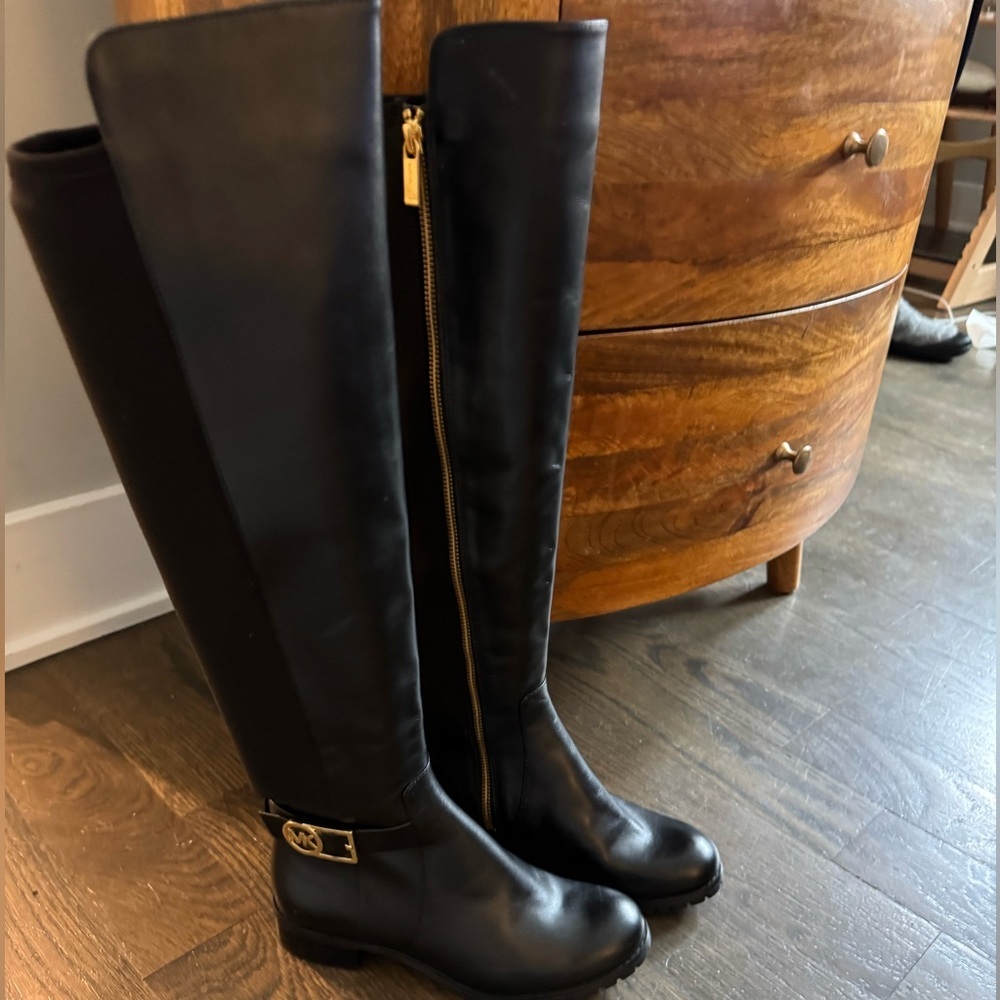 Michael Kors Bryce Stretch-Back Leather Over the Knee Boot NWOB - Picture 3 of 7